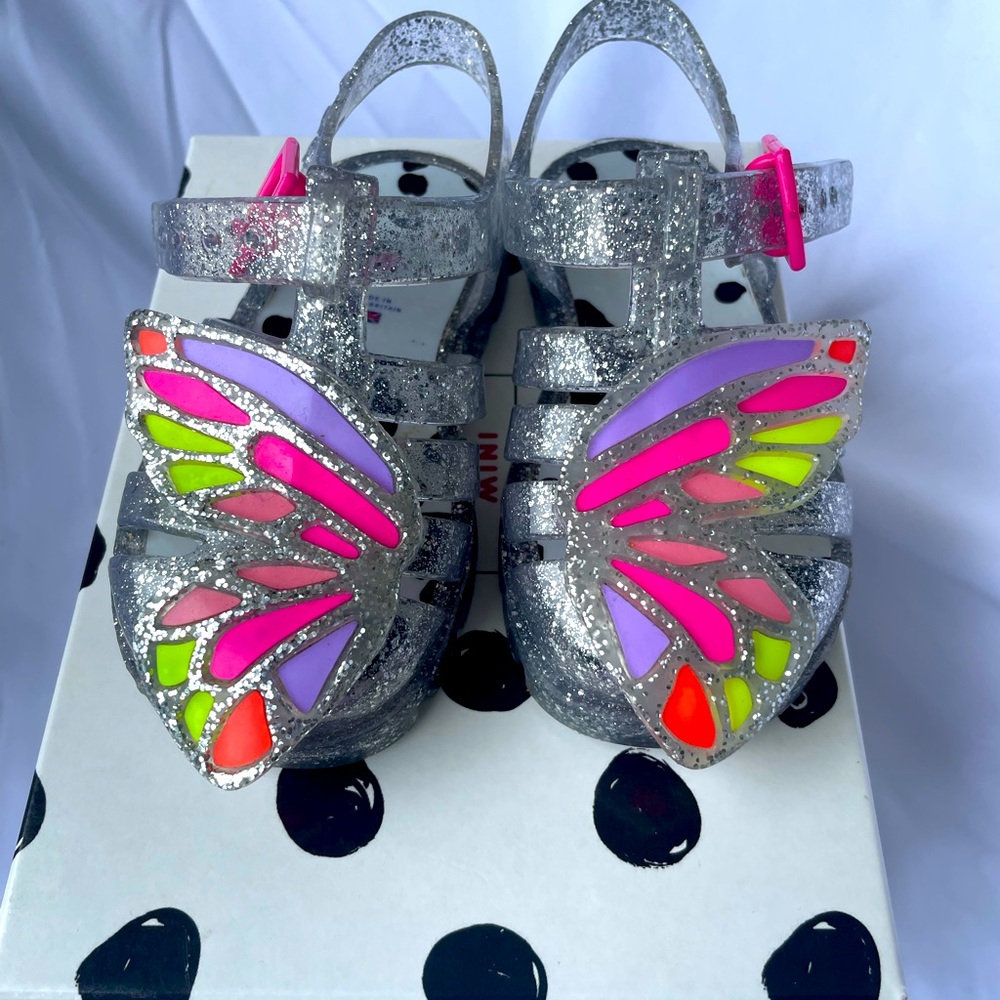Sophia Webster Butterfly Glitter Jelly Sandals (Baby/Toddler)